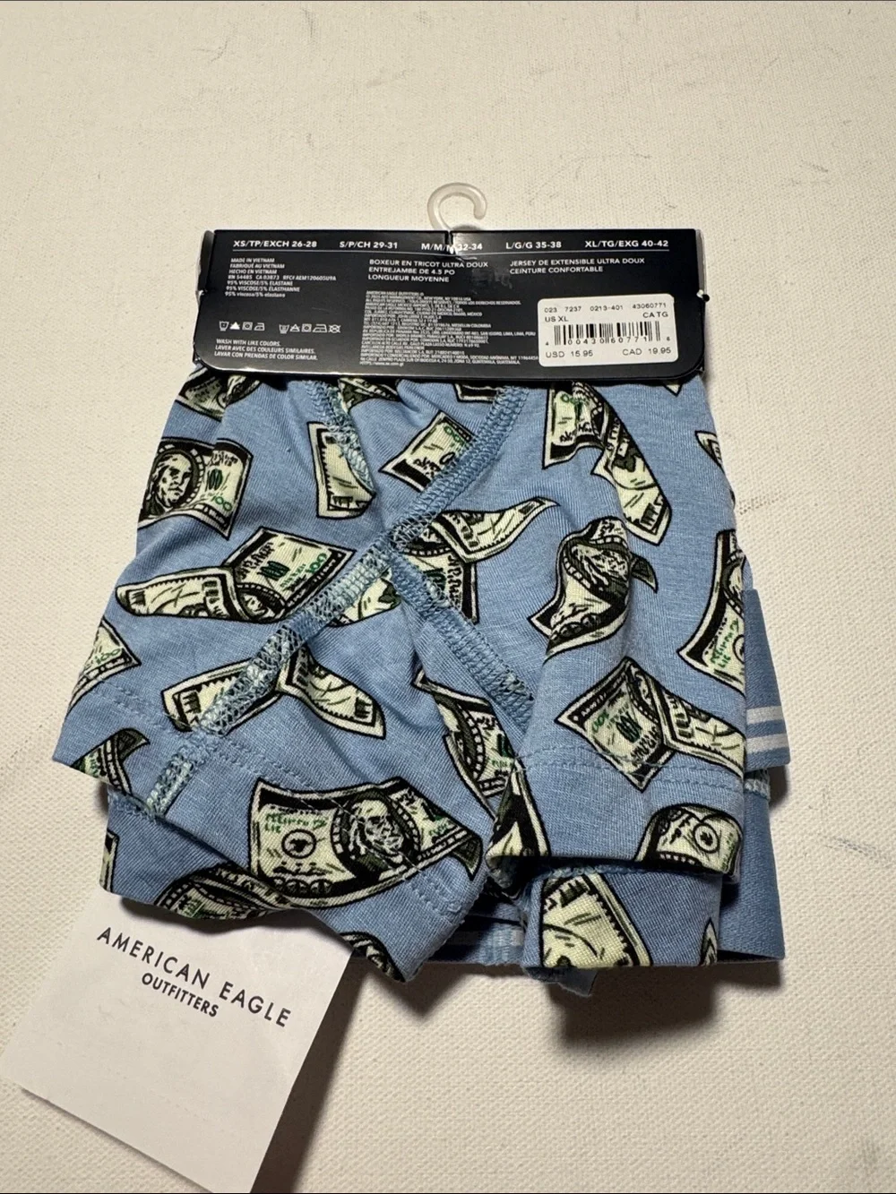 American Eagle Boxer Briefs Mens XL Money Print